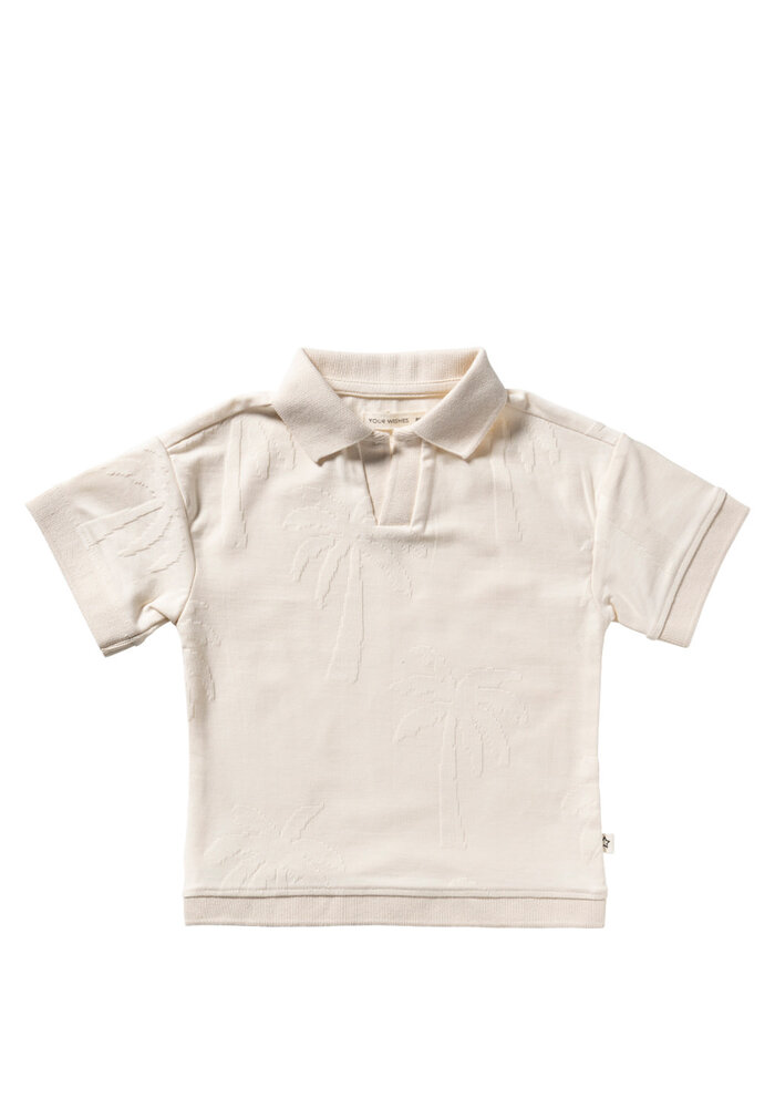 Your Wishes Stamped Palms | Casual Polo White Swan