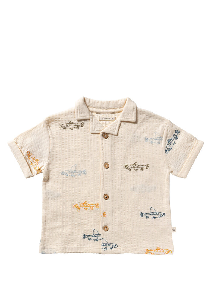 Your Wishes Shark Fish | Loose Shirt White Swan
