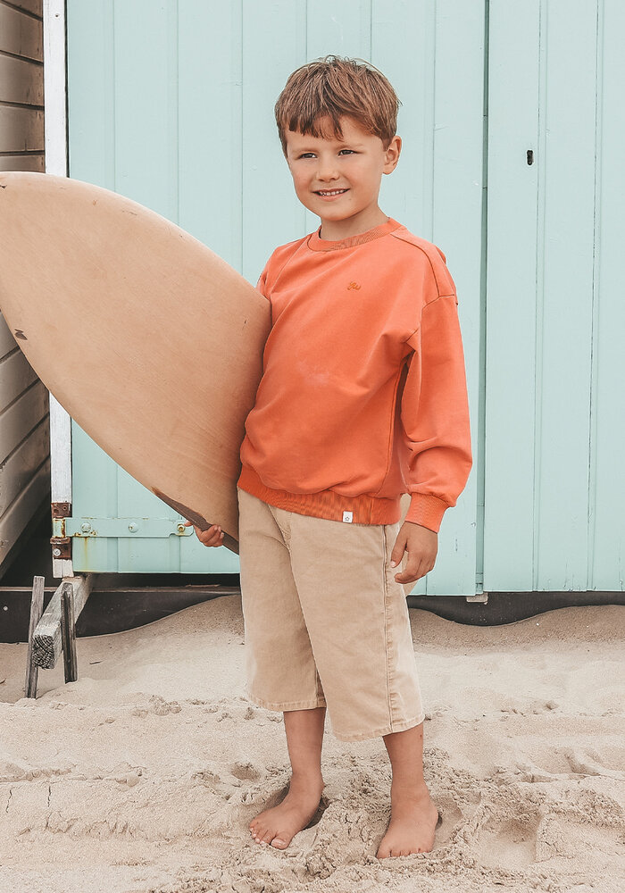 Your Wishes Garment Dye | Wide Sweater Burnt Sienna