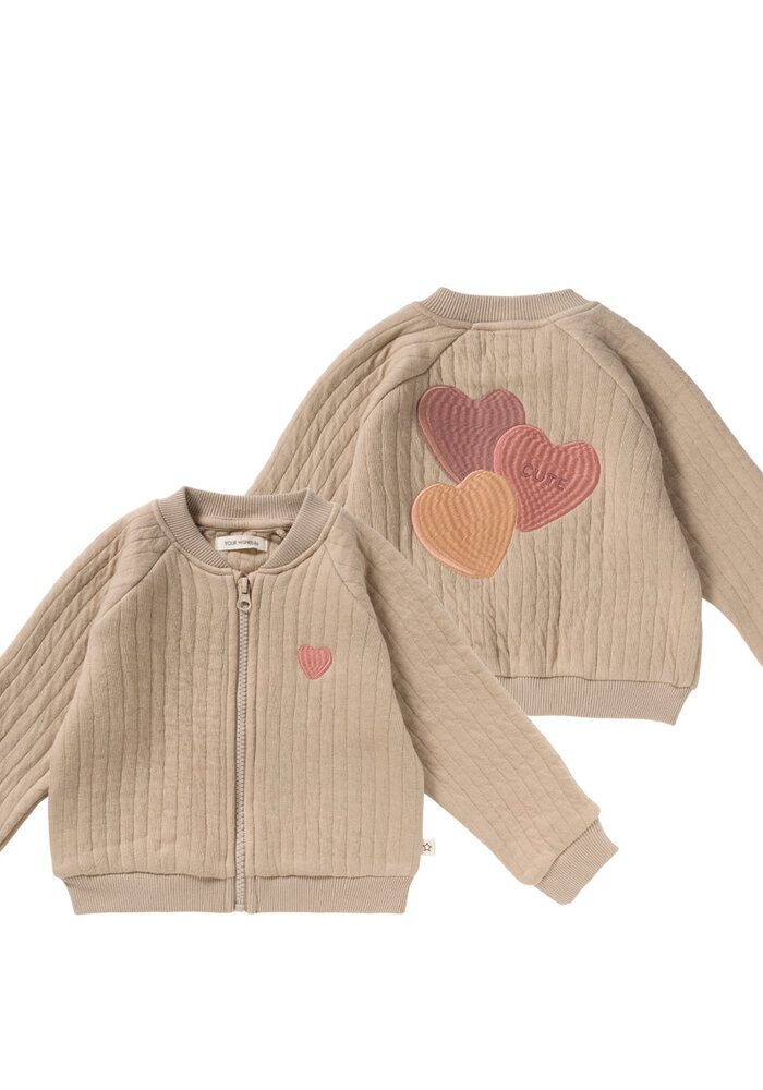 Your Wishes Quilted Jacket | Candy Hearts Dune