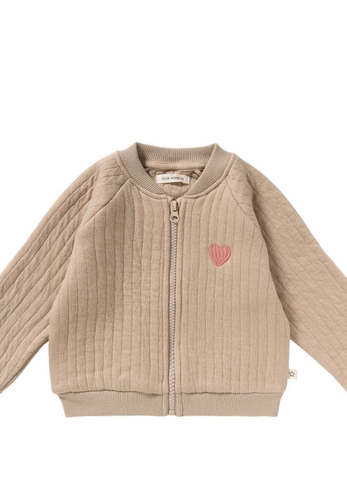 Your Wishes Quilted Jacket | Candy Hearts Dune