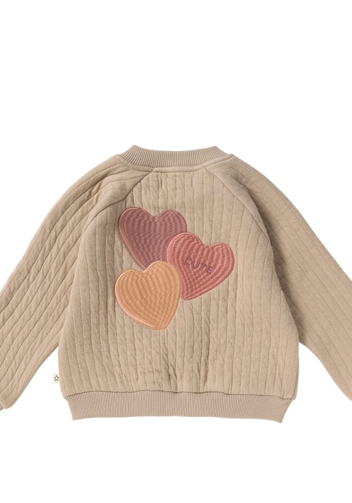 Your Wishes Quilted Jacket | Candy Hearts Dune