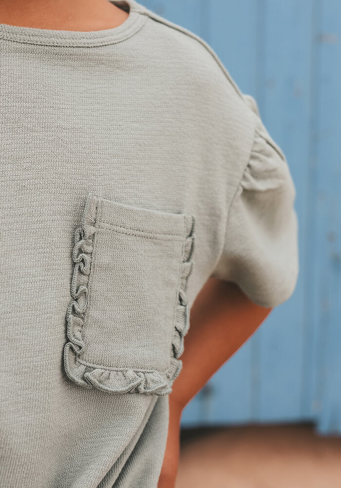 Your Wishes Textured Jersey | Front Tie Shirt Ocean