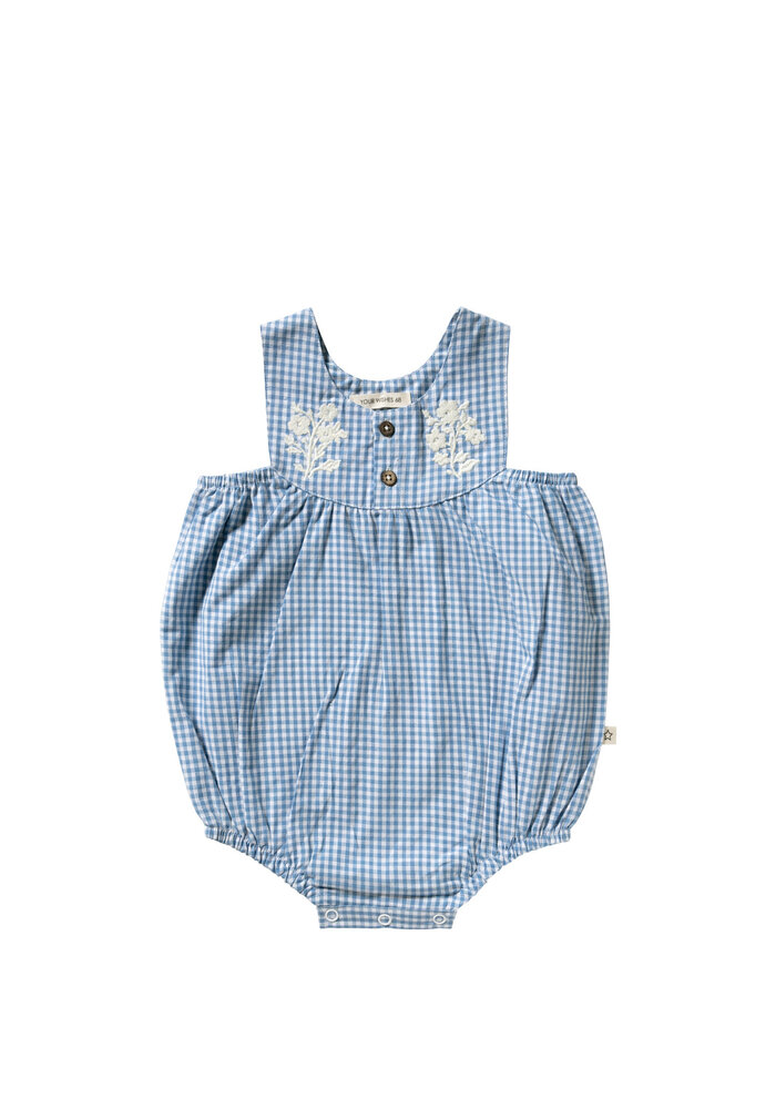 Your Wishes Vichy Blue | Summer Romper Allure