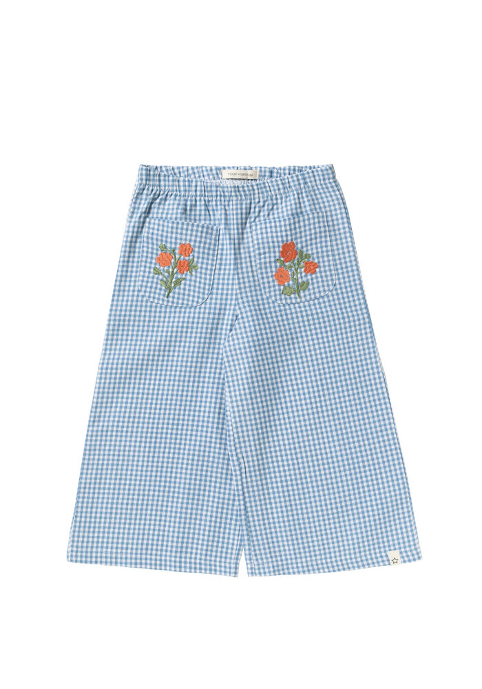 Your Wishes Vichy Blue | Wide Leg Pants Allure