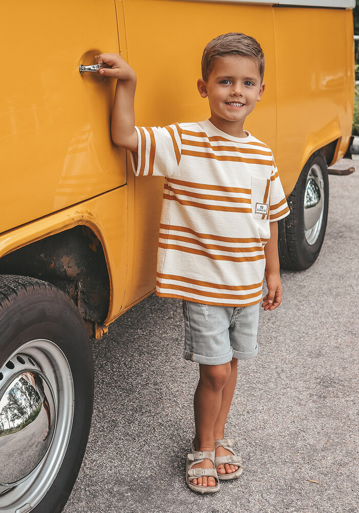 Your Wishes Triad Stripe | Oversized Tee Multicolor