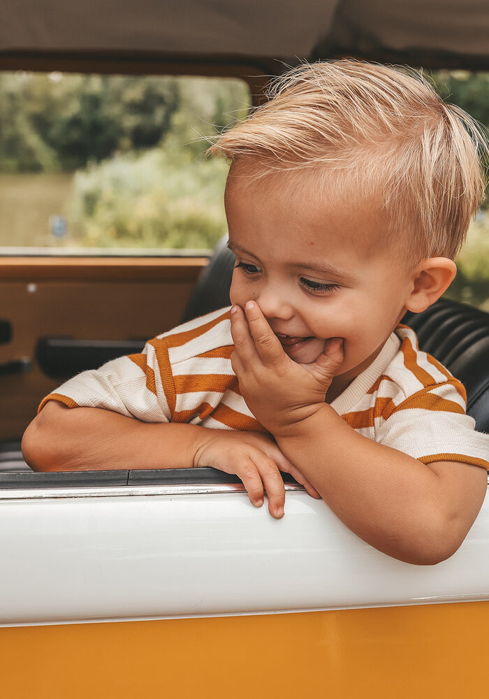 Your Wishes Triad Stripe | Oversized Tee Multicolor