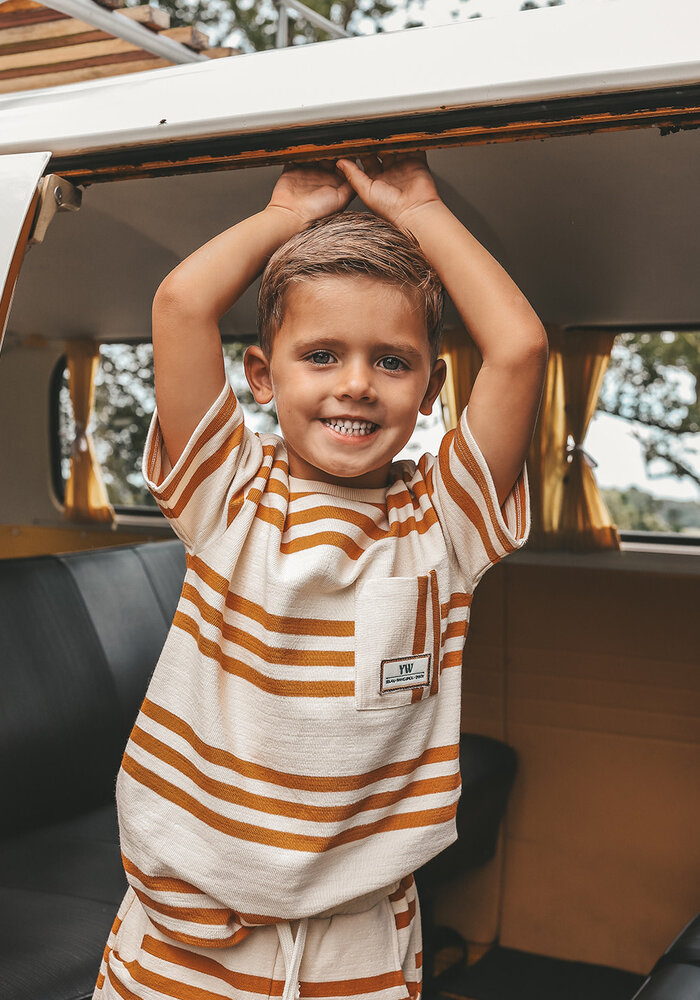 Your Wishes Triad Stripe | Oversized Tee Multicolor