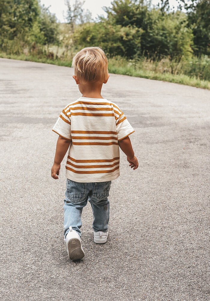 Your Wishes Triad Stripe | Oversized Tee Multicolor