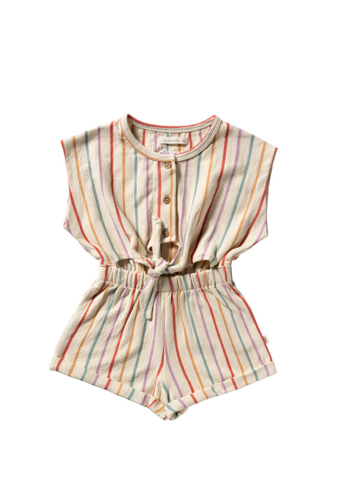 Your Wishes Sunset Strip | Front Tie Playsuit Multicolor