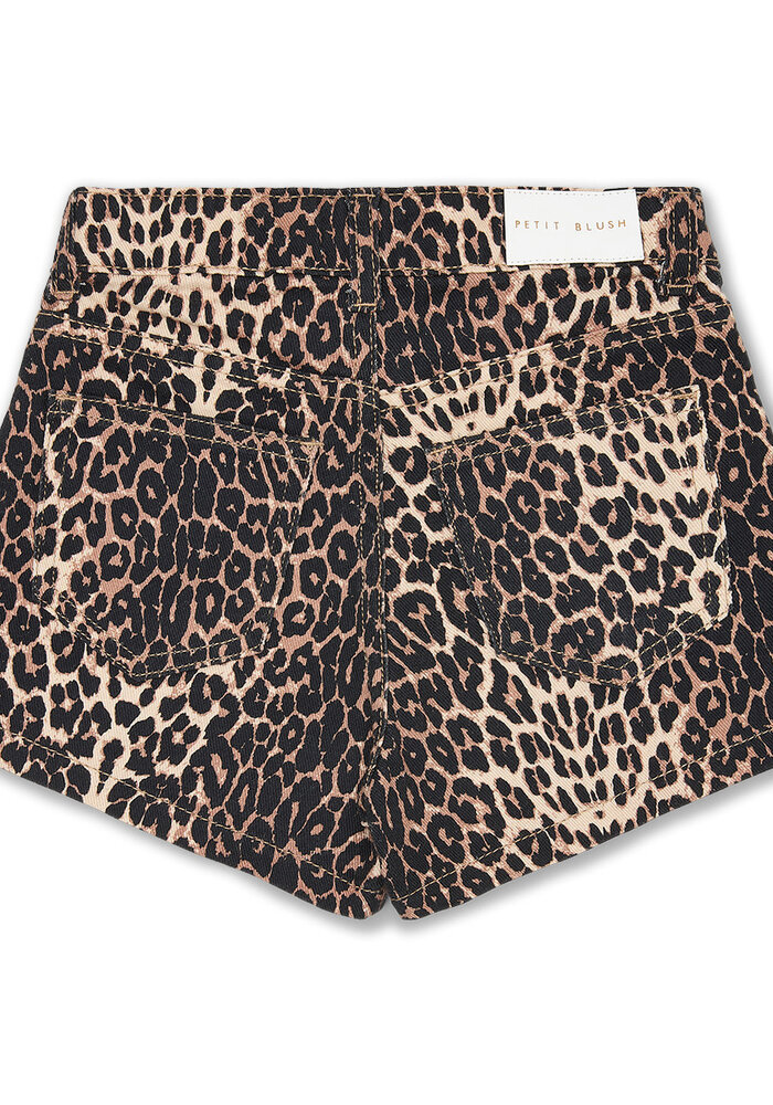 Petit Blush Jeans Short Leopard AOP