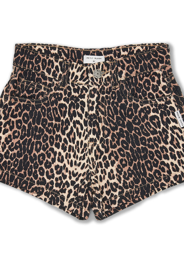 Petit Blush Jeans Short Leopard AOP