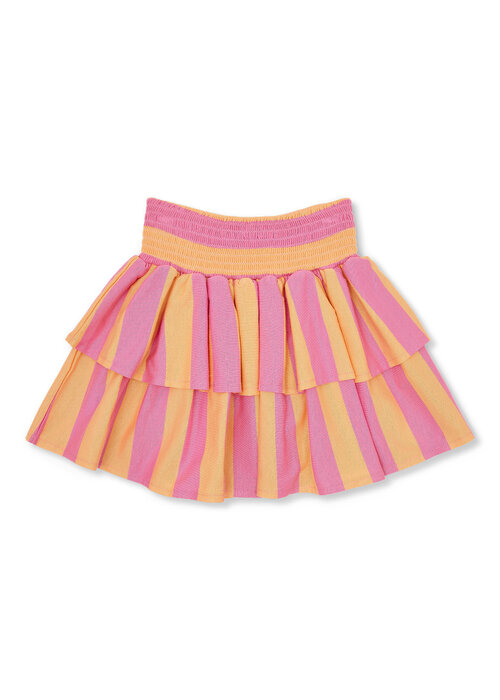 Petit Blush Petit Blush Stripe Smock Skirt  Cashmere Rose/Peach Cobbler