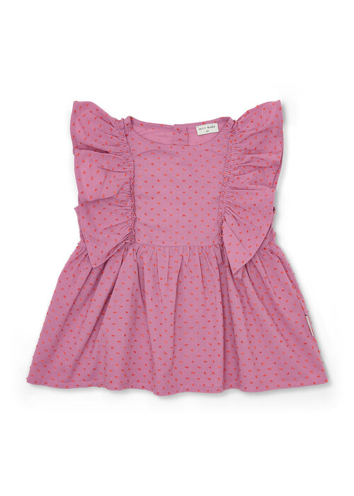 Petit Blush Petit Blush Ruffle Blouse Plumeti