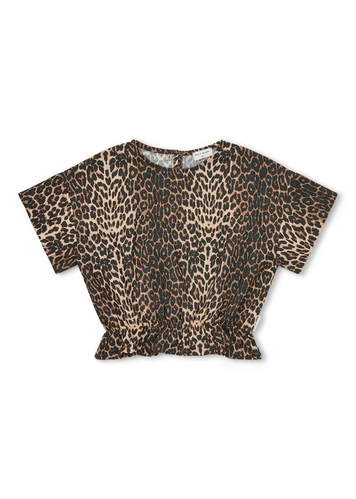 Petit Blush Petit Blush blouse elastic waist – Leopard AOP