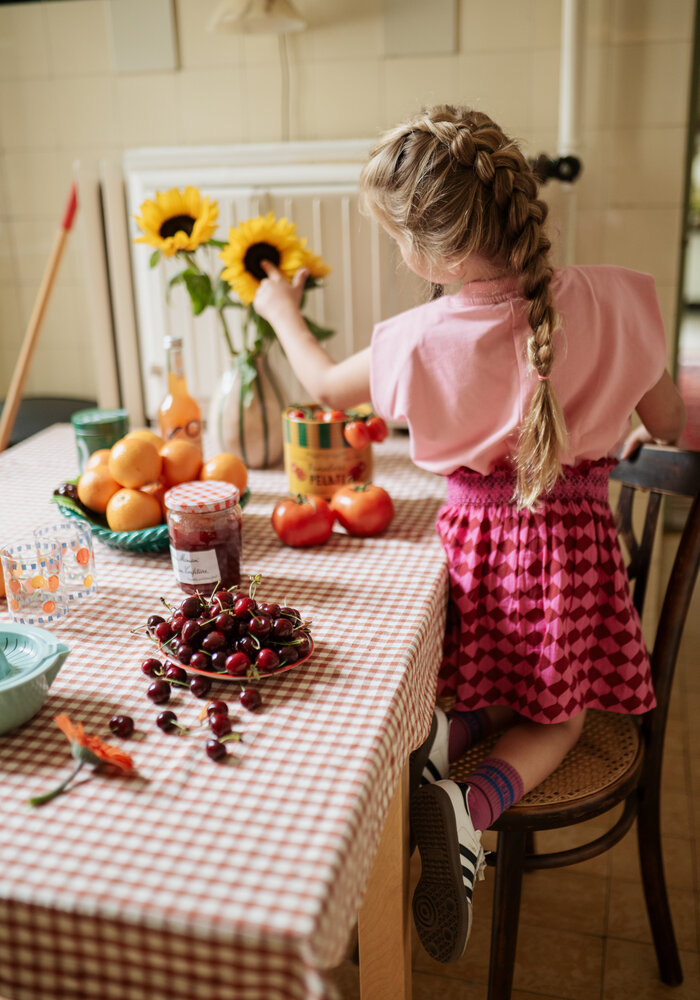 Petit Blush Mini Smock Skirt Berry Blush