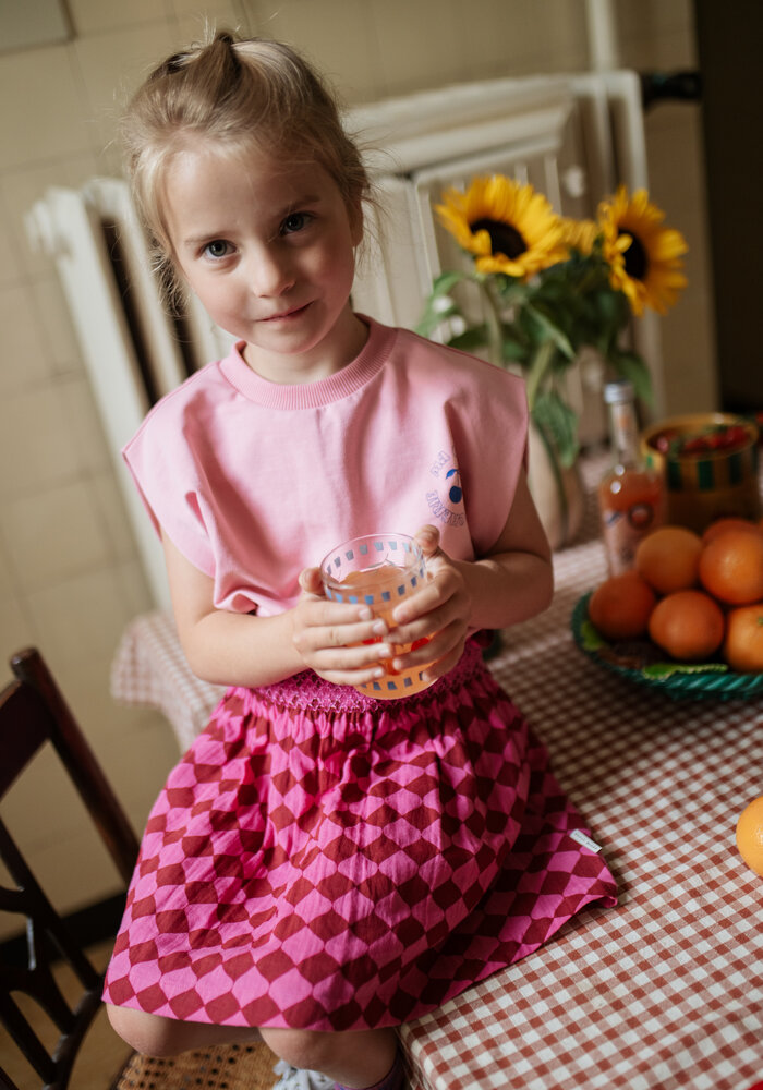 Petit Blush Mini Smock Skirt Berry Blush