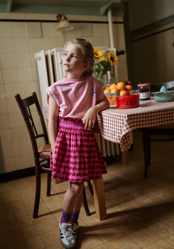 Petit Blush Mini Smock Skirt Berry Blush