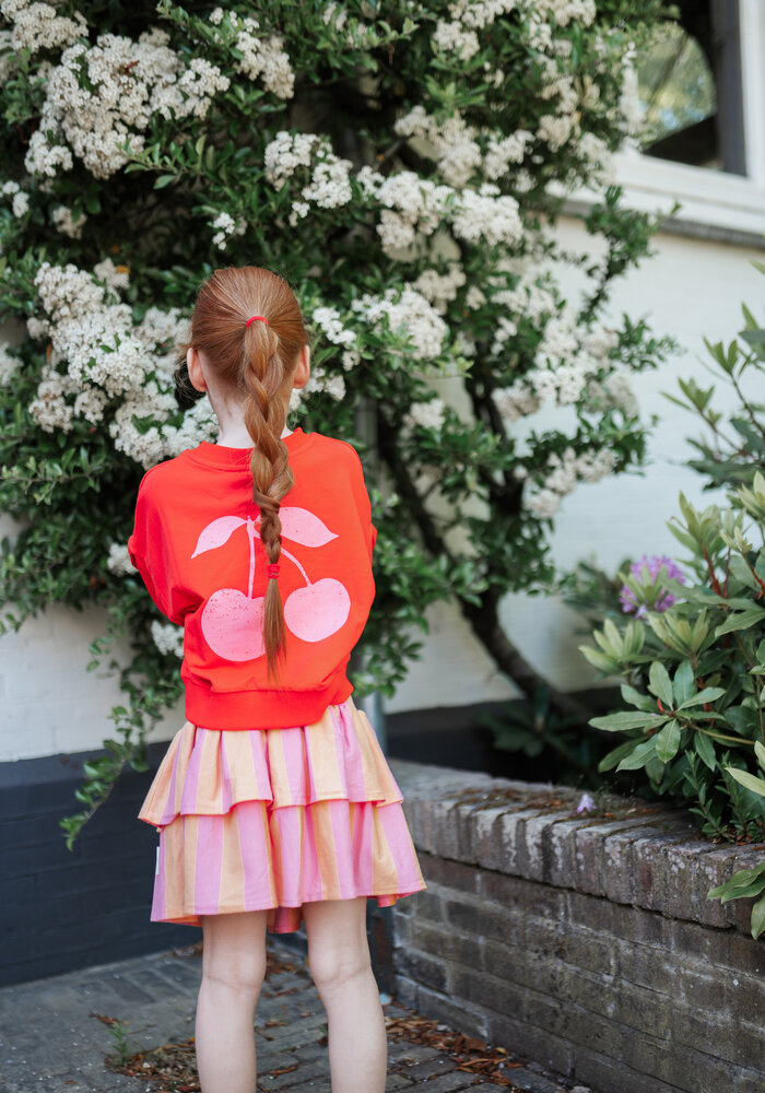 Petit Blush Stripe Smock Skirt  Cashmere Rose/Peach Cobbler