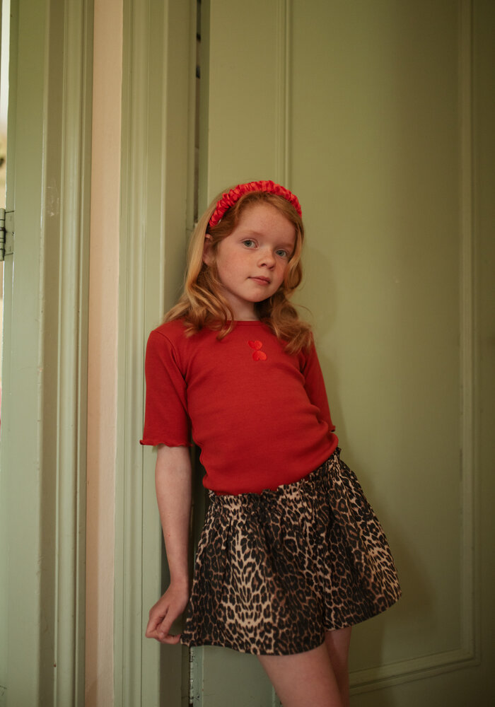 Petit Blush Ruffle Short Leopard AOP