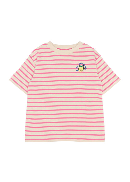 The New The New TNSanny OS S_S Tee Carmine Rose Striped