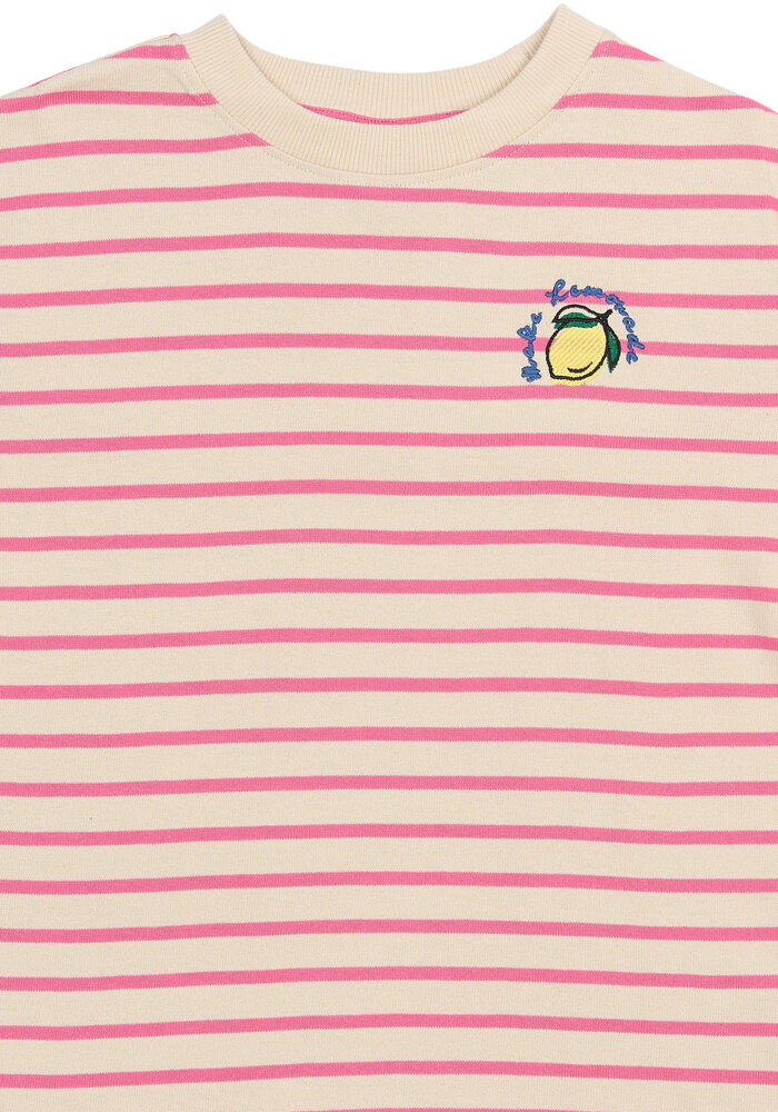 The New TNSanny OS S_S Tee Carmine Rose Striped