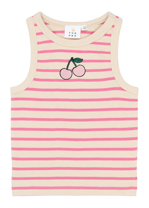 The New The New TNShannon Short S_L Top Carmine Rose Striped