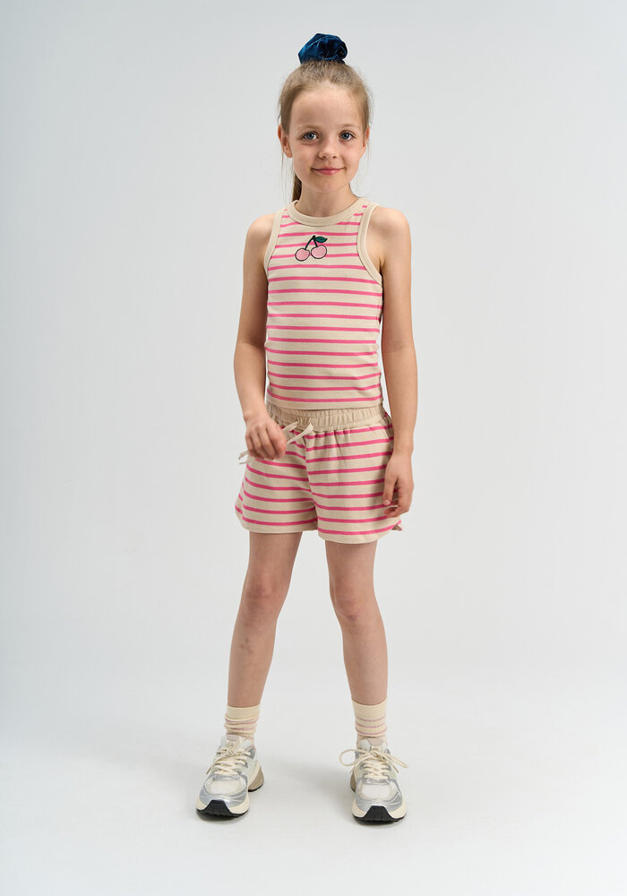 The New TNShannon Short S_L Top Carmine Rose Striped