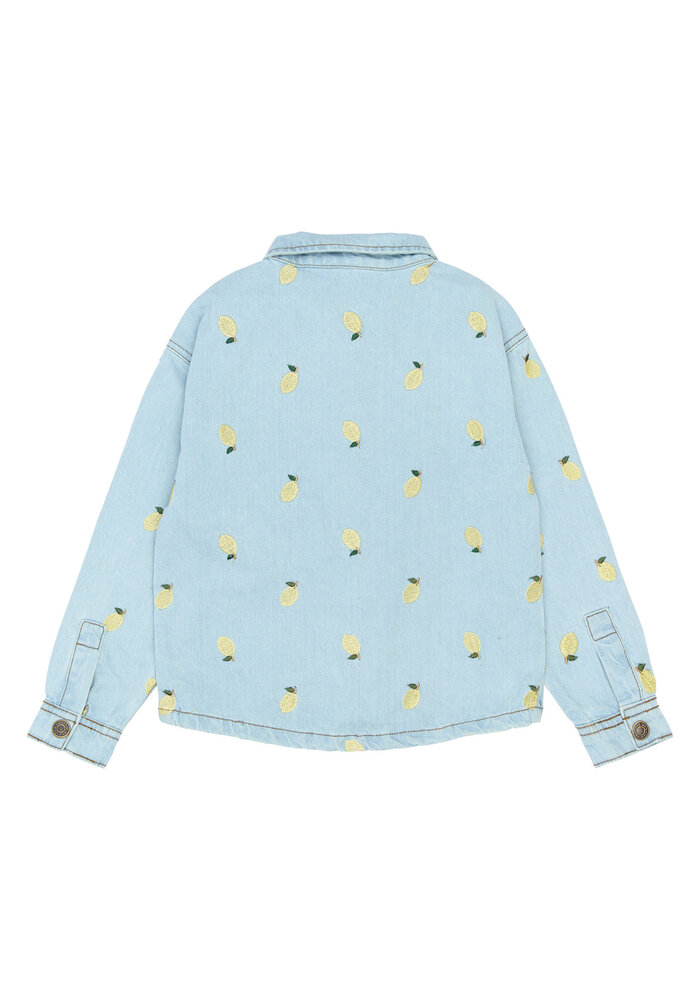 The New TNSia Denim Overshirt Light Blue Denim EMB