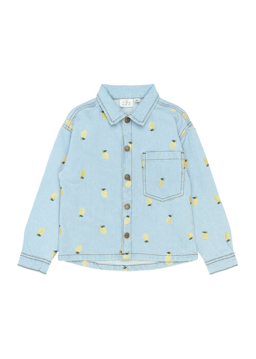 The New The New TNSia Denim Overshirt Light Blue Denim EMB