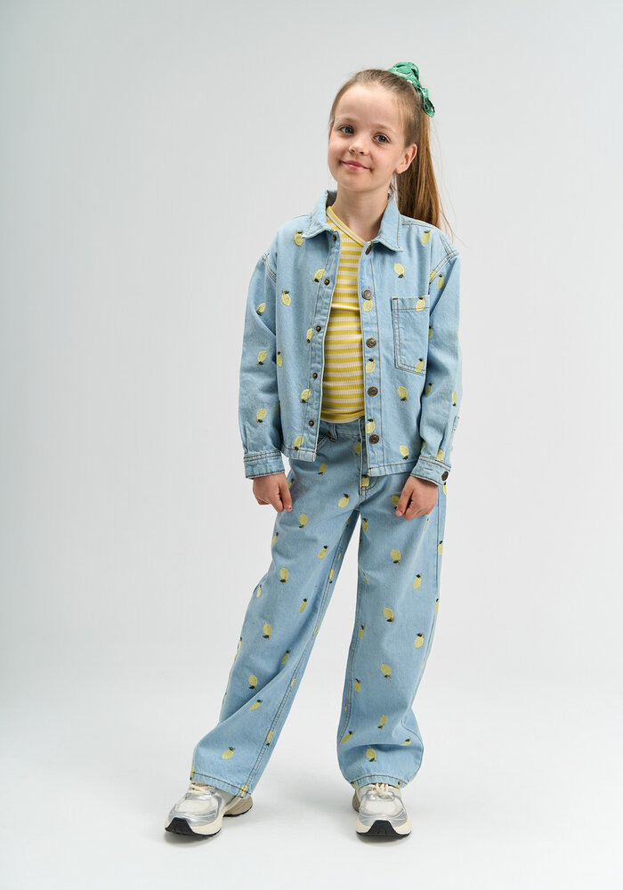 The New TNSia Denim Overshirt Light Blue Denim EMB