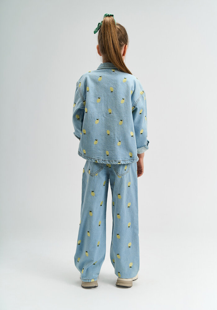 The New TNSia Denim Overshirt Light Blue Denim EMB