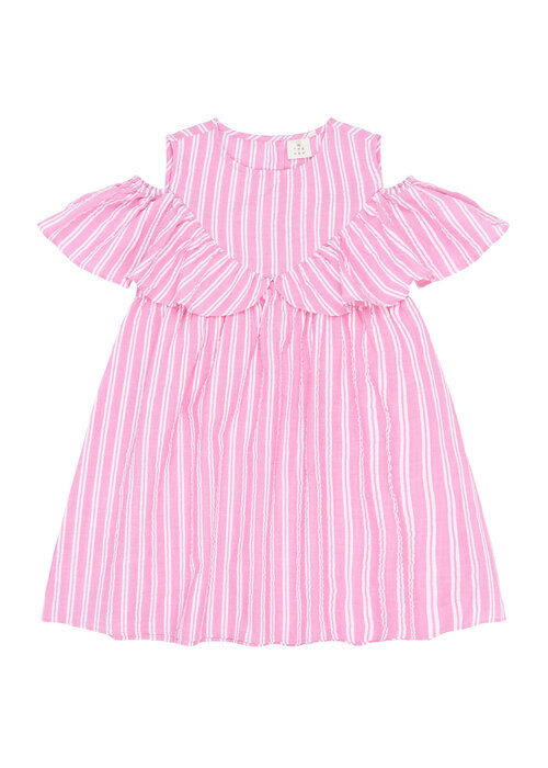 The New The New TNShirley S_L Dress Carmine Rose Striped