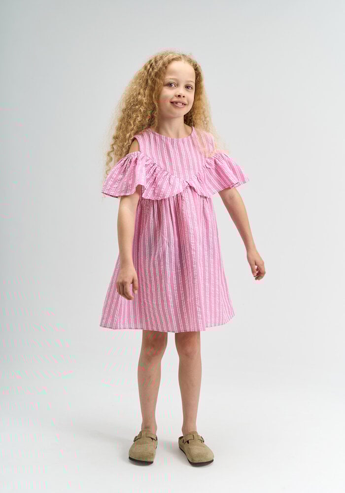 The New TNShirley S_L Dress Carmine Rose Striped