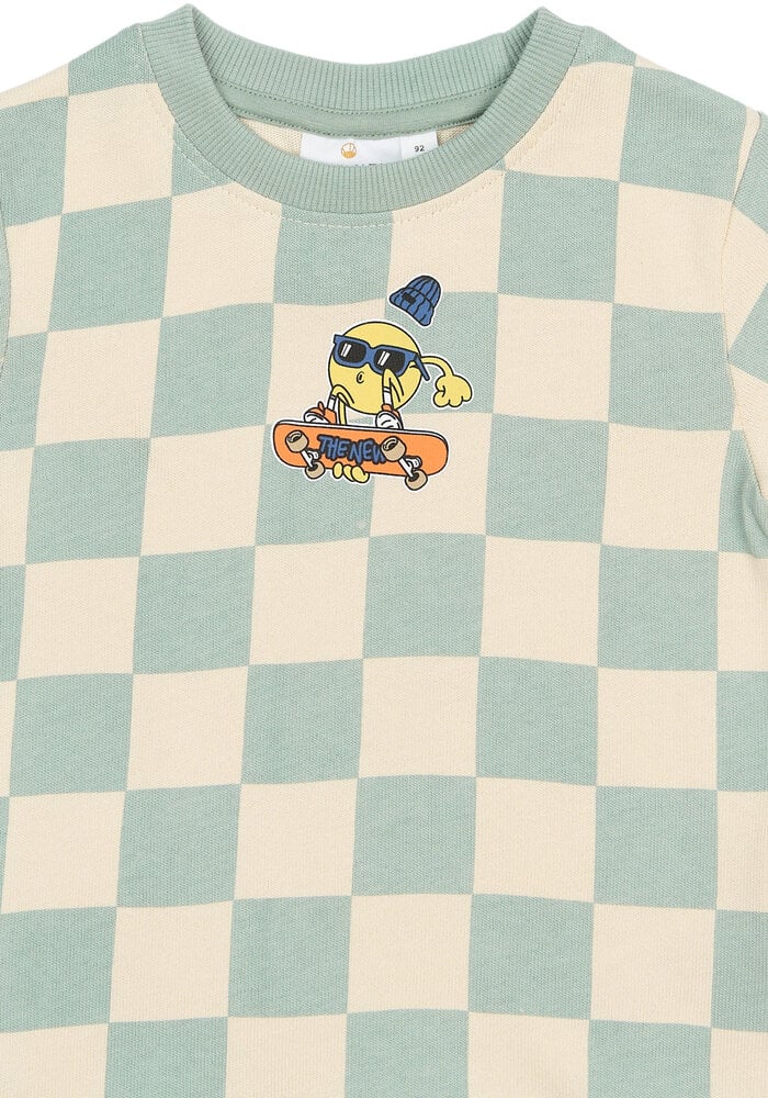 The New TNSTSebastian OS S_S Tee Aqua Gray AOP