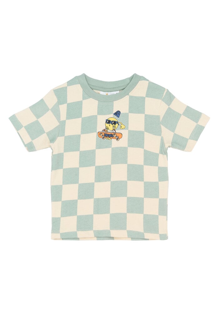 The New TNSTSebastian OS S_S Tee Aqua Gray AOP