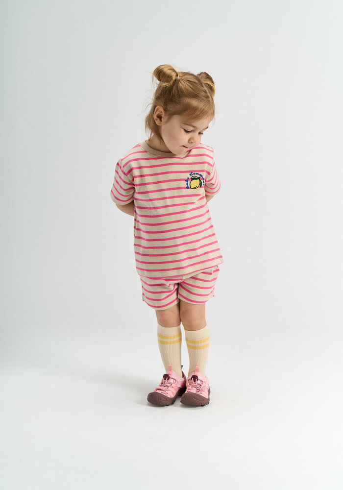 The New TNSTSannah OS S_S Tee Carmine Rose Striped