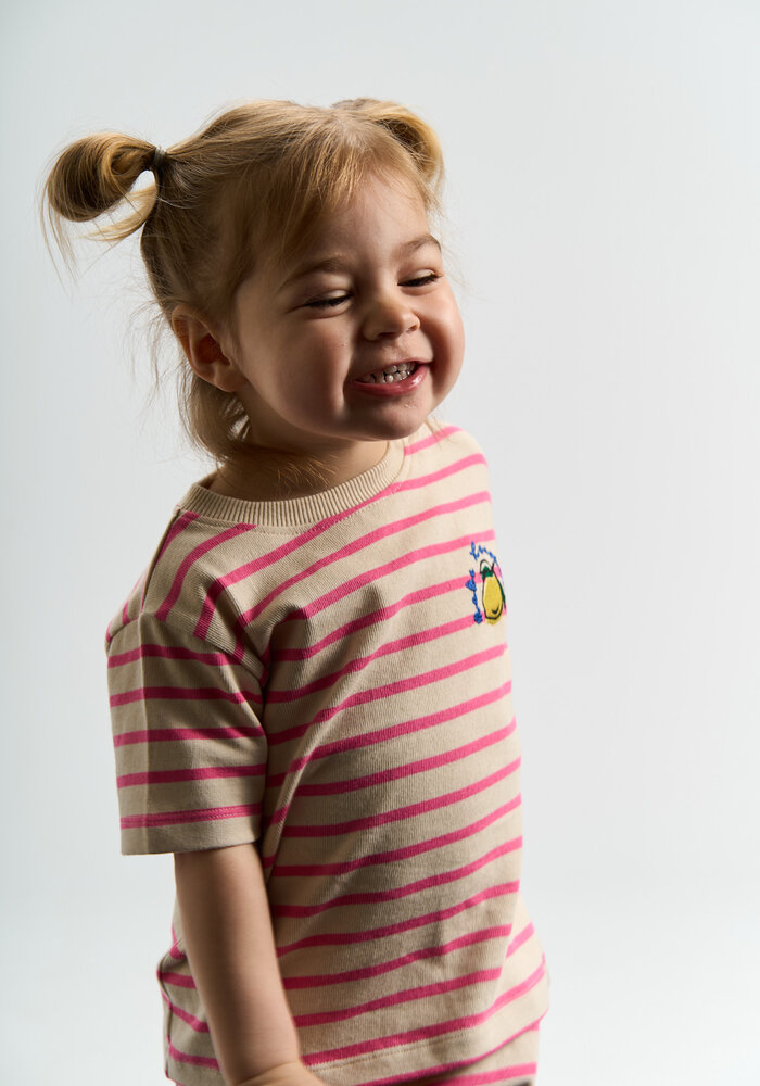 The New TNSTSannah OS S_S Tee Carmine Rose Striped