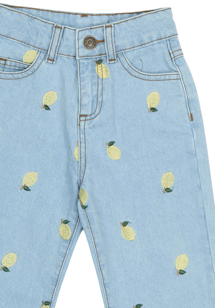 The New TNSTSaja Wide Jeans Light Blue Denim EMB