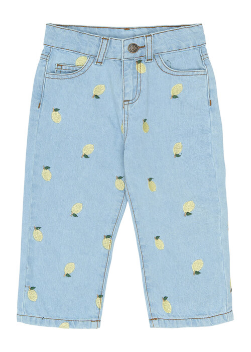 The New The New TNSTSaja Wide Jeans Light Blue Denim EMB