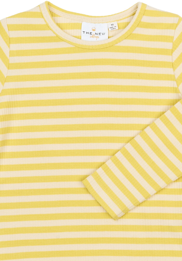 The New TNSTFro L_S Rib Tee Dusky Citron Striped