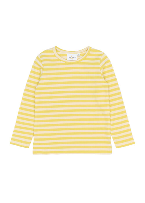 The New The New TNSTFro L_S Rib Tee Dusky Citron Striped