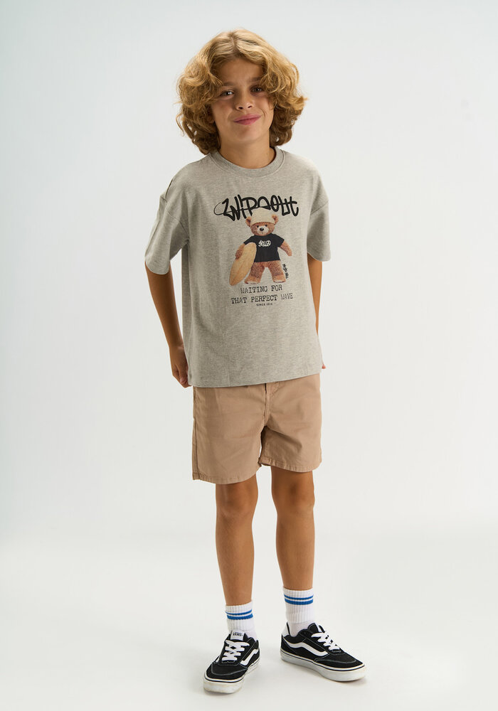 The New TNTeddy OS S_S Tee Light Grey Melange