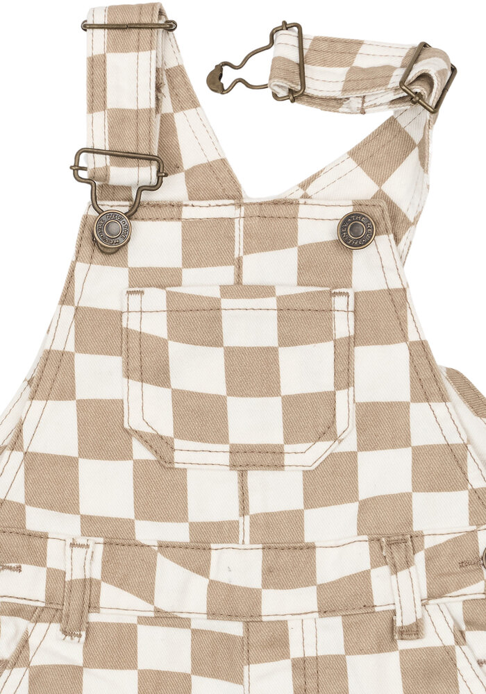 The New TNSTTwill Short Dungarees Humus Check