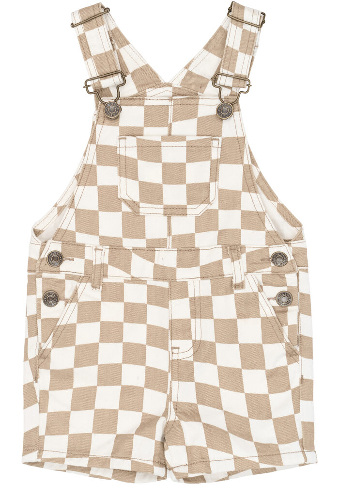 The New TNSTTwill Short Dungarees Humus Check