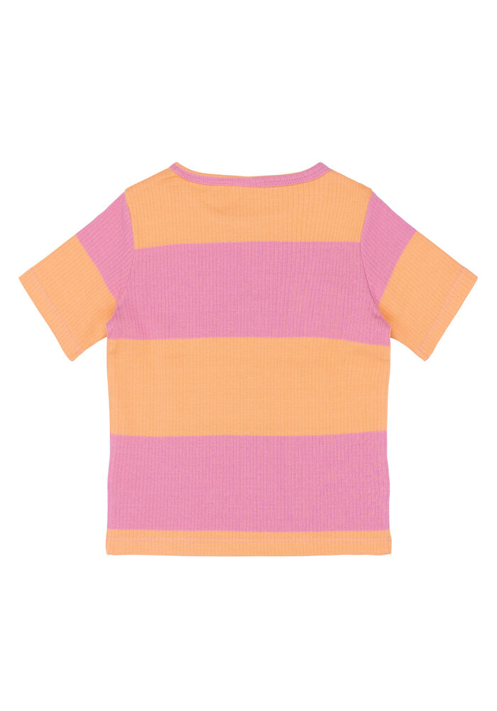 The New TNSTTori S_S Rib Tee Cashmere Rose Striped