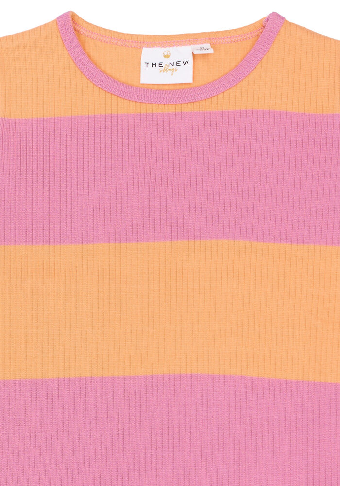 The New TNSTTori S_S Rib Tee Cashmere Rose Striped