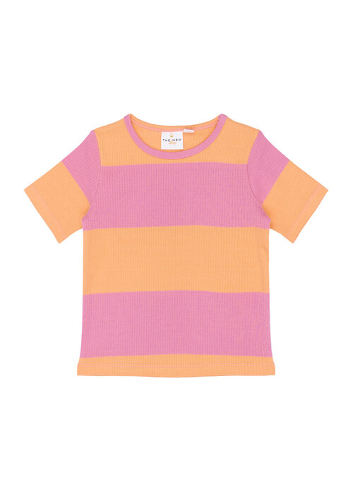 The New The New TNSTTori S_S Rib Tee Cashmere Rose Striped