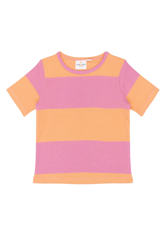 The New TNSTTori S_S Rib Tee Cashmere Rose Striped