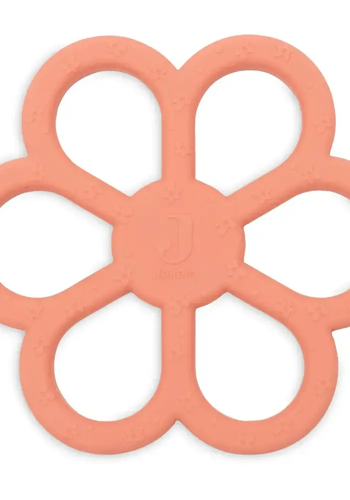 Jollein Bijtring Siliconen Flower Coral Rose